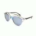 Gafas de sol grises Cat Eye cristal espejado